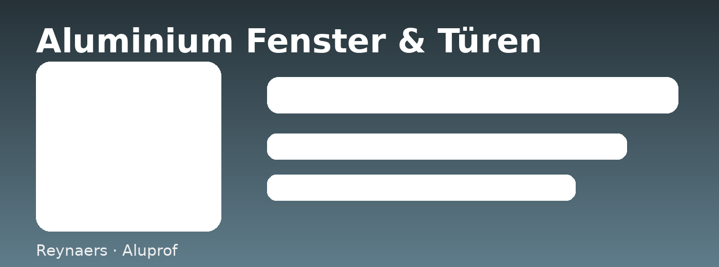 Aluminiumfenster & Türen für den Objektbau