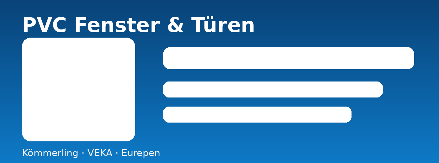 Kunststofffenster / PVC-Fenster für Bauprojekte